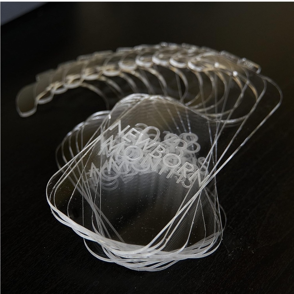 Clear Acrylic Newborn - 12/18 Months Milestone Closet Hangers